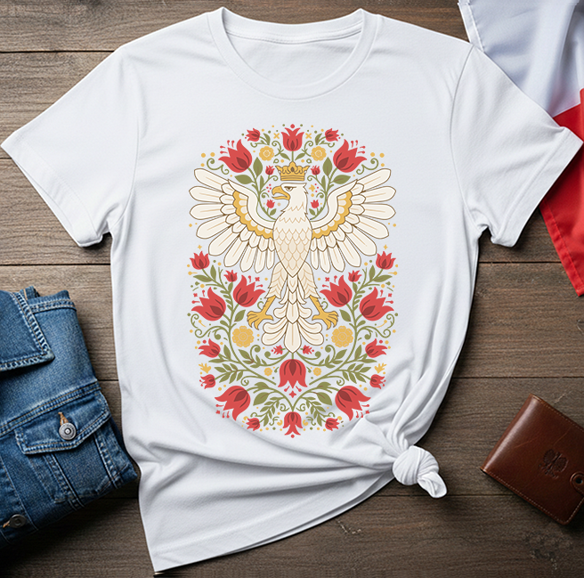 Crowned White Eagle Unisex T-Shirt