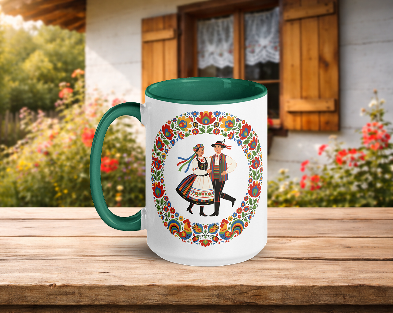 Polish Folk Dance Color Inside Mug