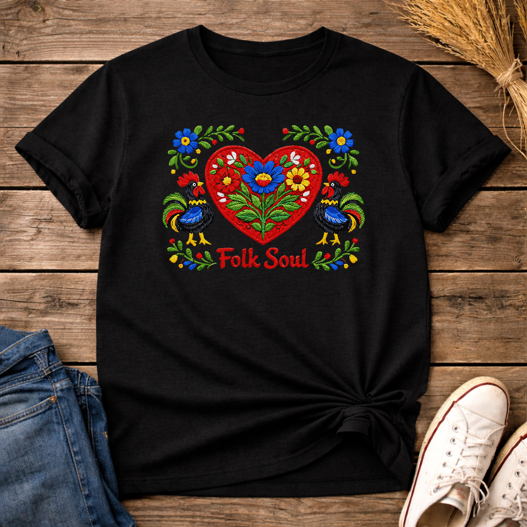 Folk Soul Embroidered Unisex T-Shirt