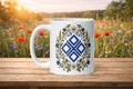 Mokosz Folk Mug - Slavic Floral Coffee Cup