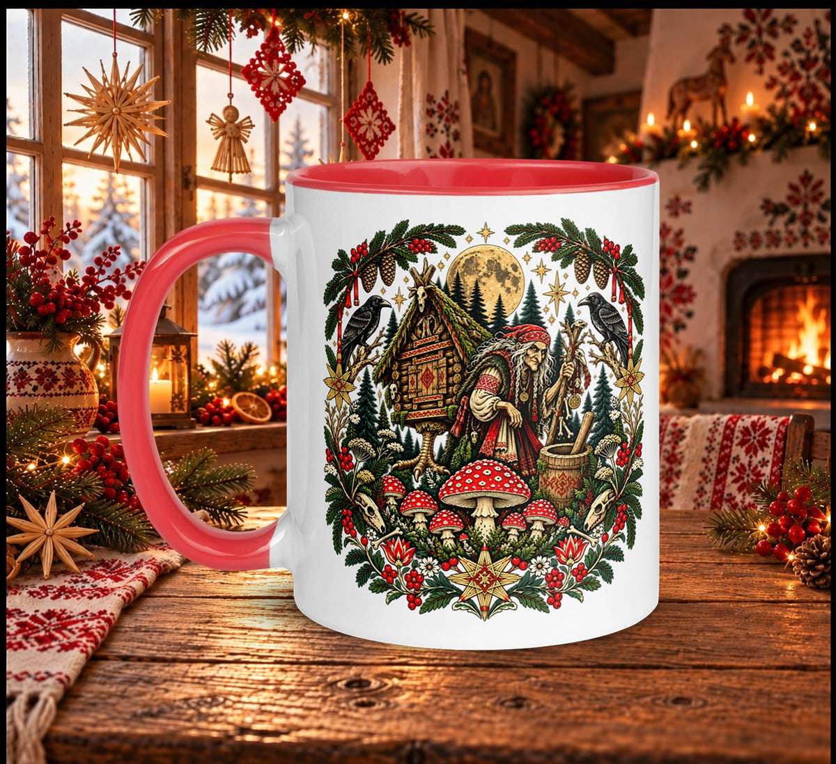 Slavic Christmas Baba Yaga Mug