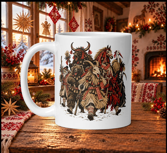 Slavic Christmas Carolers Mug