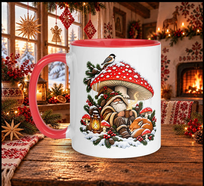 Slavic Christmas Mushroom Domovik Mug