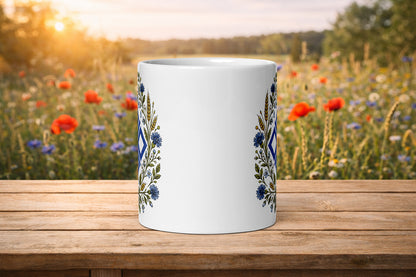 Mokosz Folk Mug - Slavic Floral Coffee Cup