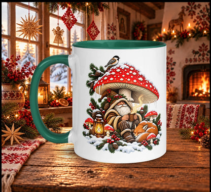 Slavic Christmas Mushroom Domovik Mug