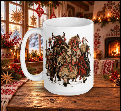 Slavic Christmas Carolers Mug