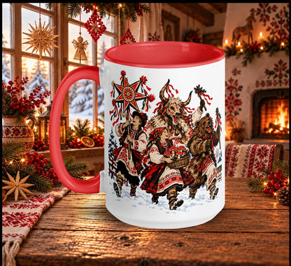 Slavic Christmas Carolers Mug