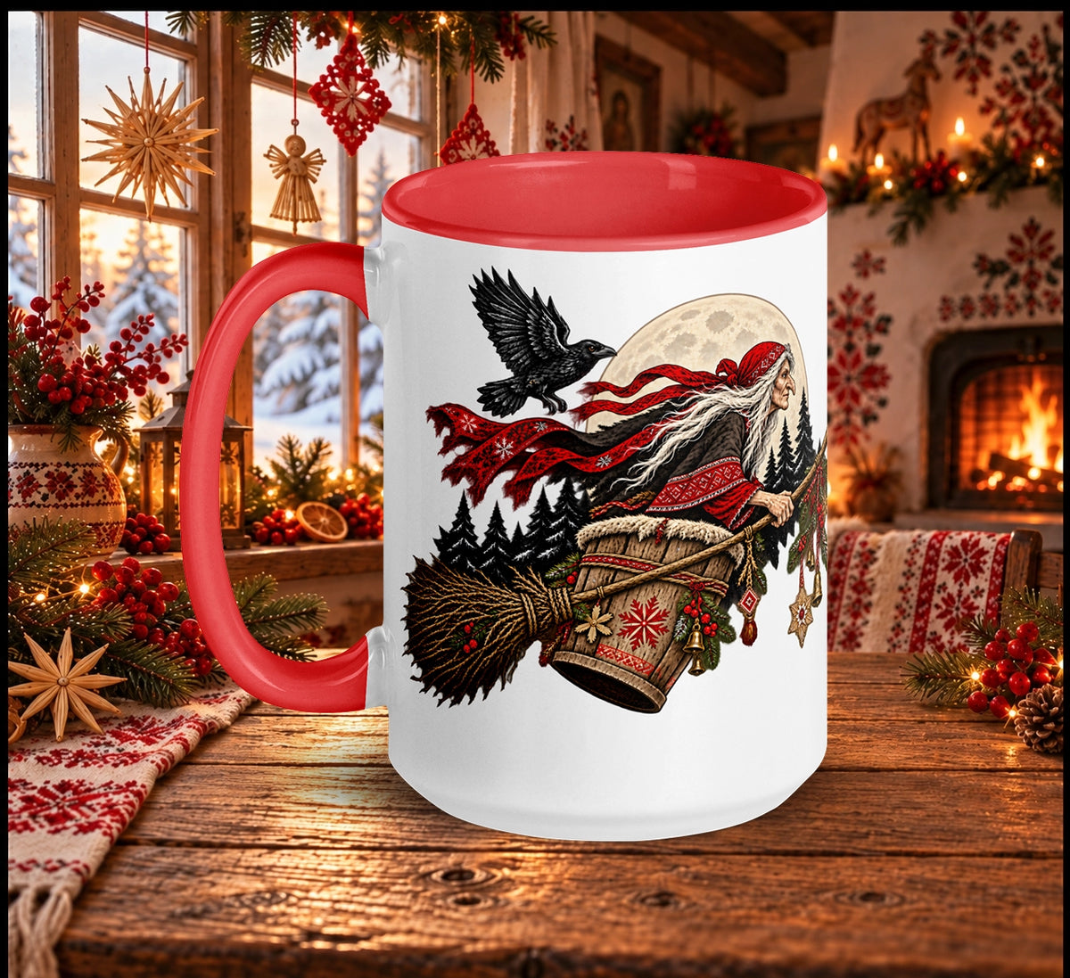 Slavic Christmas Baba Yaga Mug