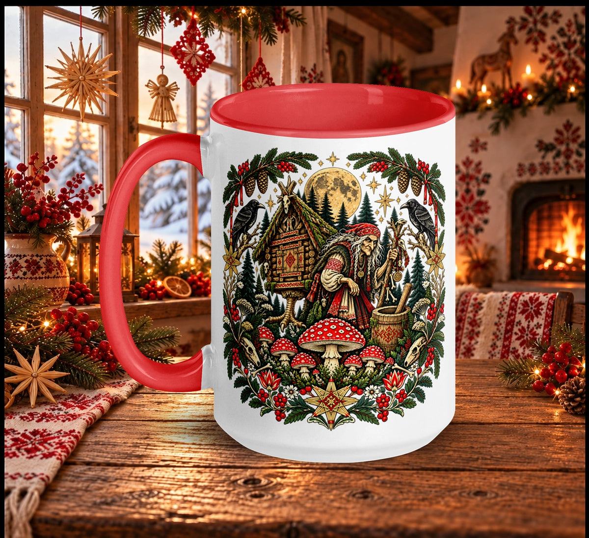 Slavic Christmas Baba Yaga Mug