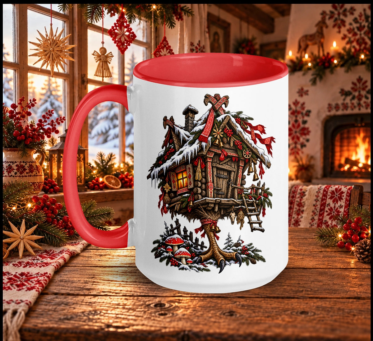 Slavic Christmas Baba Yaga Hut Mug