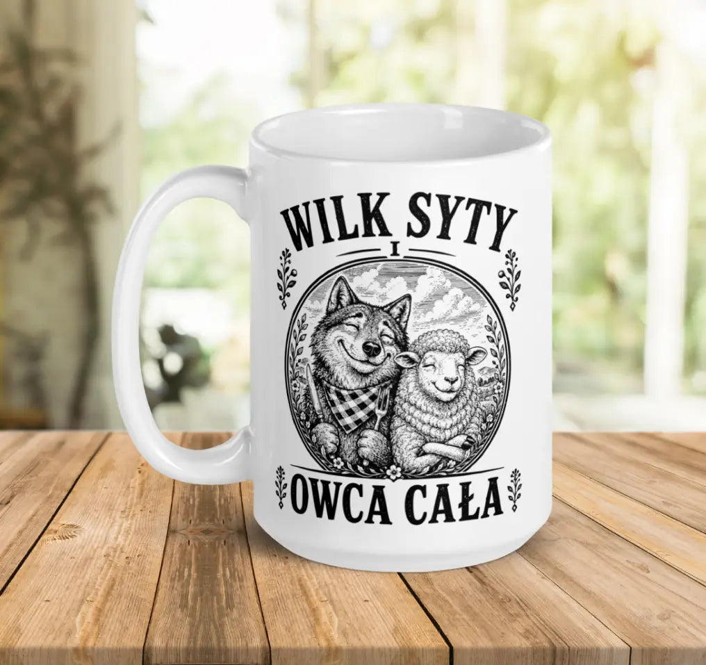 Wilk Syty I Owca Cała Mug