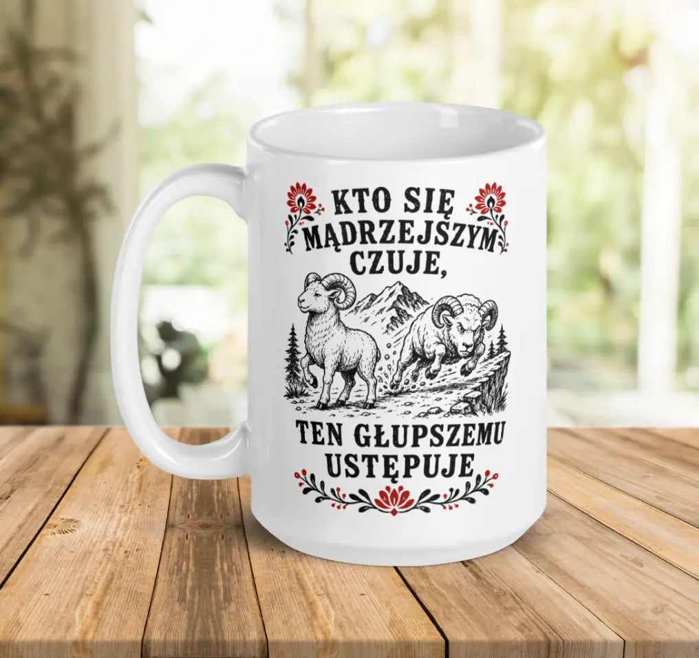 Mądrzejszy Ustępuje Mug