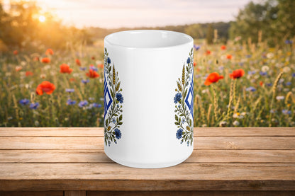 Mokosz Folk Mug - Slavic Floral Coffee Cup