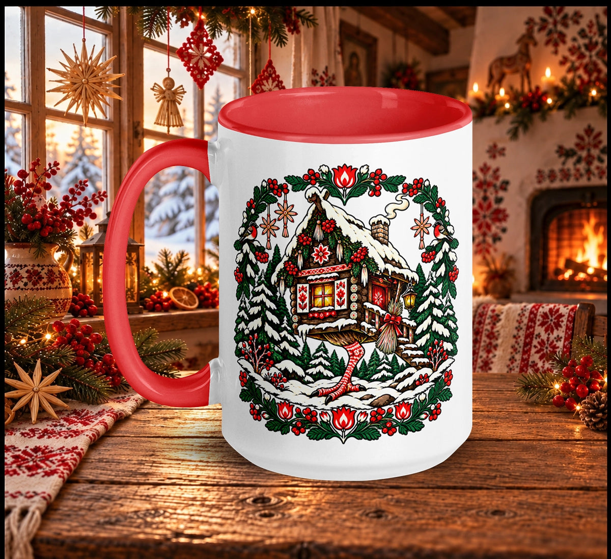 Slavic Christmas Baba Yaga Hut Mug