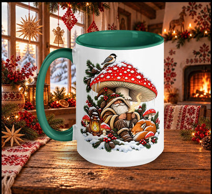 Slavic Christmas Mushroom Domovik Mug