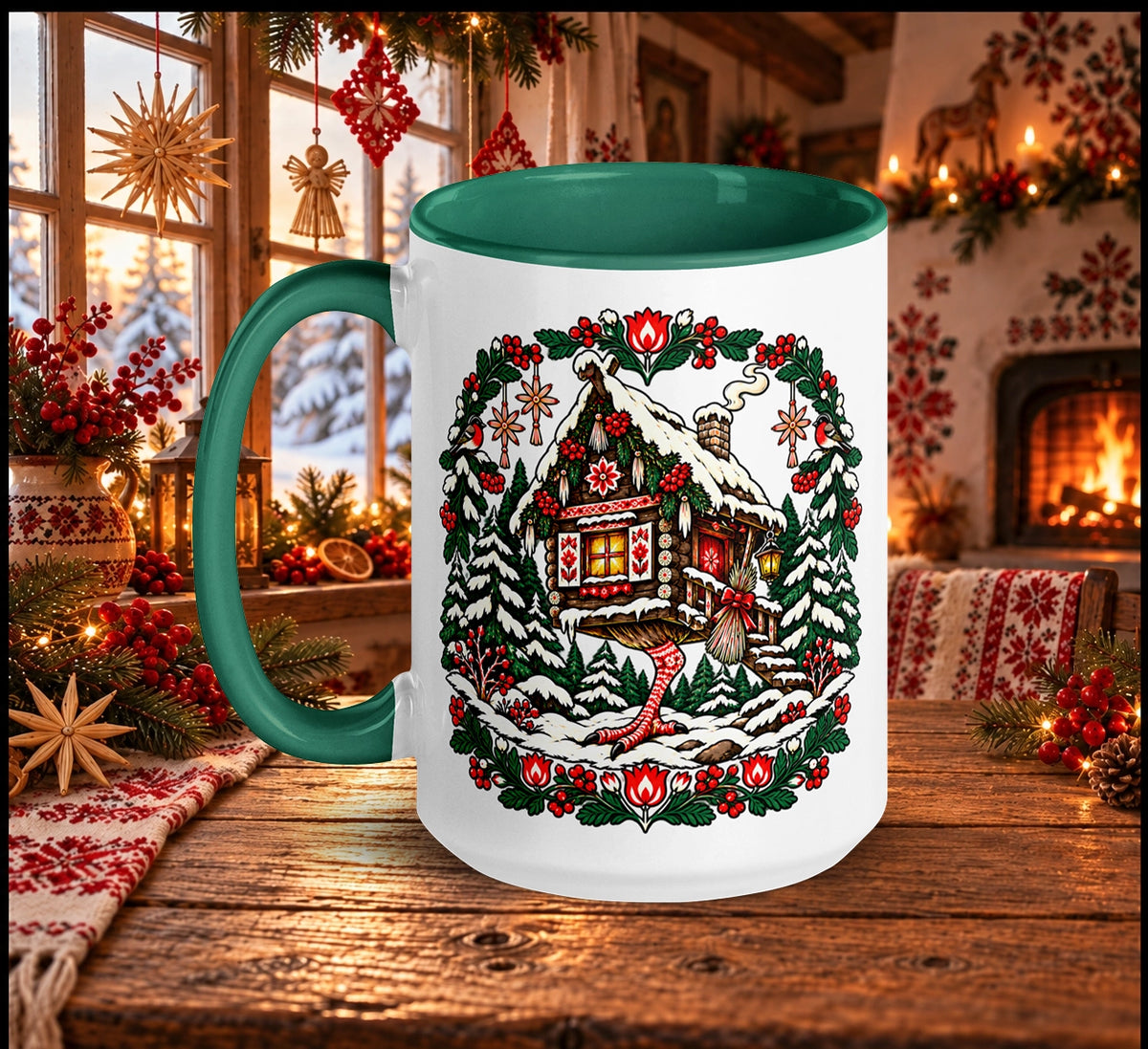 Slavic Christmas Baba Yaga Hut Mug