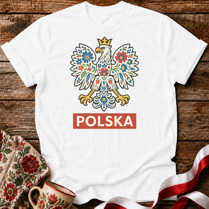 Floral Polish Eagle Unisex T-Shirt