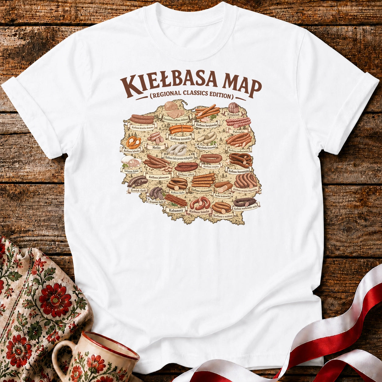 Kiełbasa Map Unisex T-Shirt