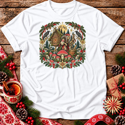 Christmas Baba Yaga and Chicken-Legged Hut Unisex T-Shirt