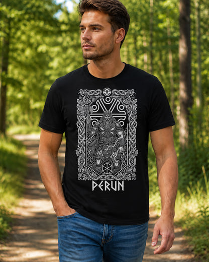 Perun Slavic God of Thunder Unisex T-shirt