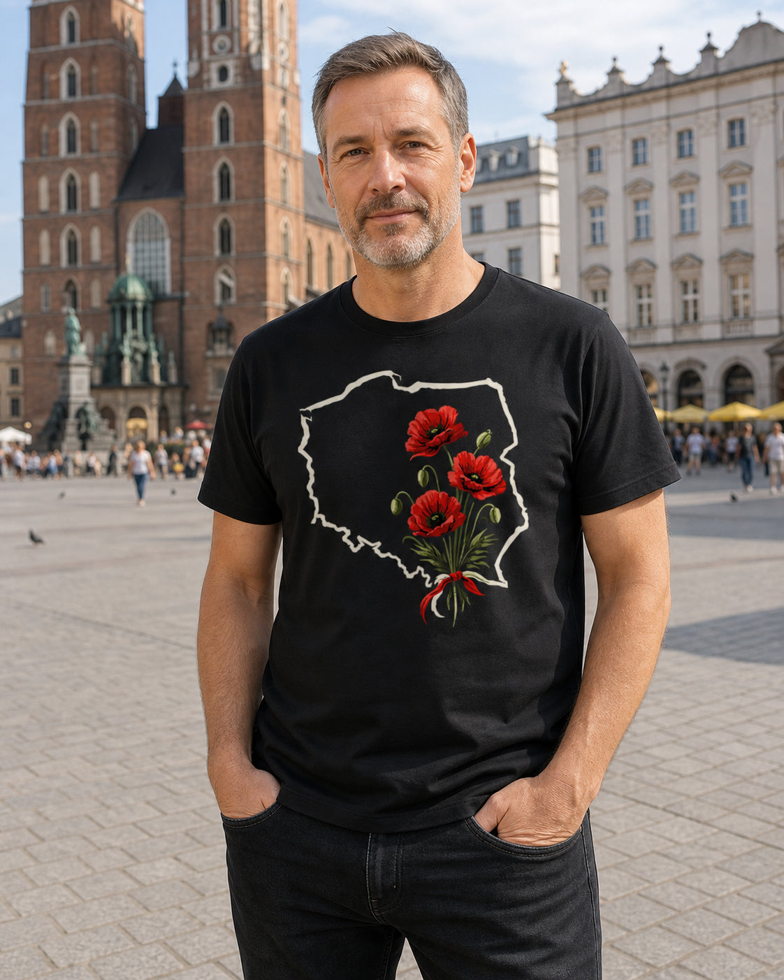 Poland Poppy Flowers Unisex T-Shirt
