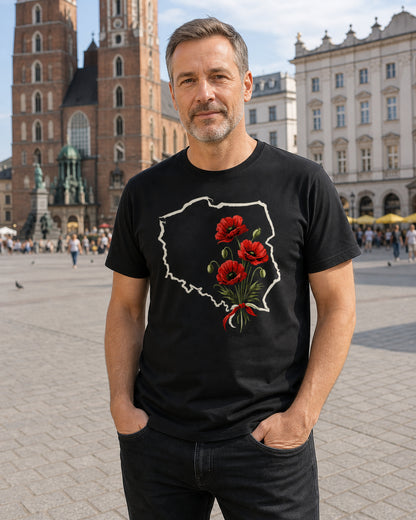 Poland Poppy Flowers Unisex T-Shirt