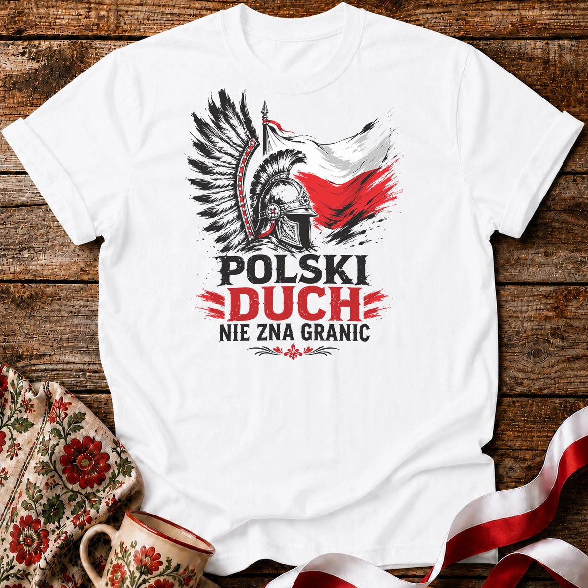 Polski Duch Nie Zna Granic Unisex T-Shirt