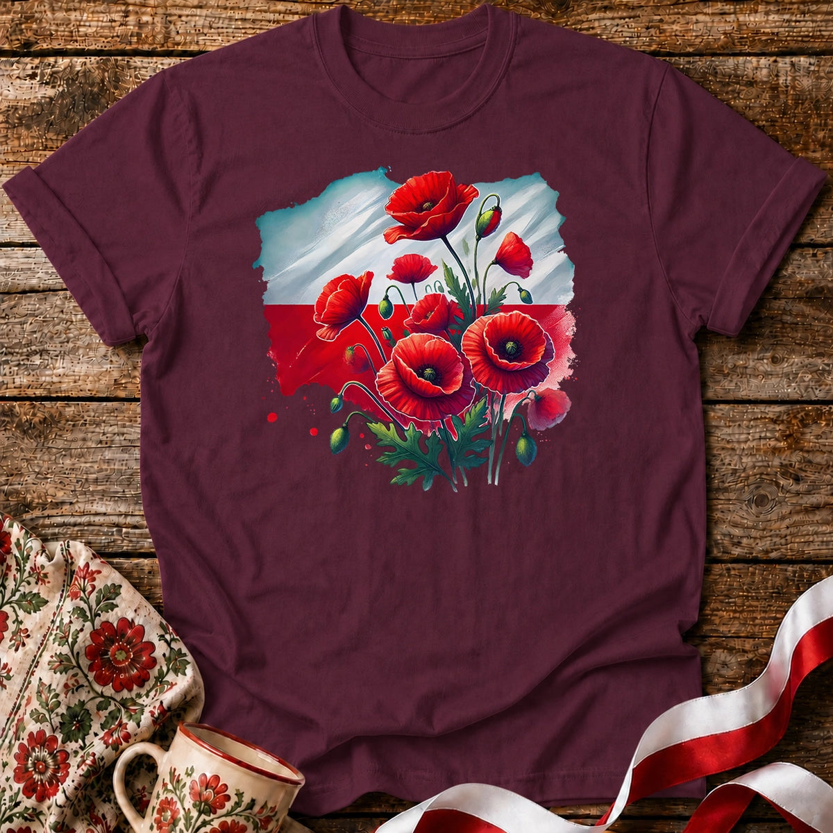 Polish Poppy Roots Unisex T-Shirt
