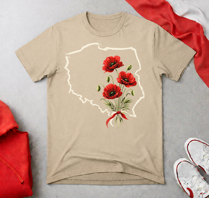 Poland Poppy Flowers Unisex T-Shirt