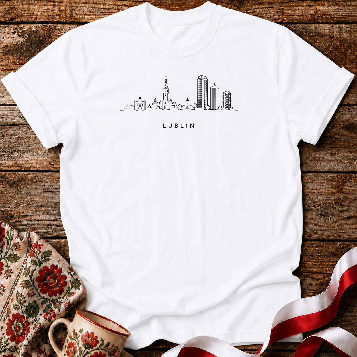 Lublin Minimal Skyline Unisex T-Shirt