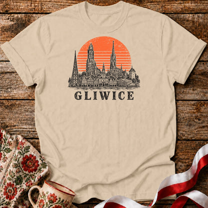 Gliwice Sunset Skyline Unisex T-Shirt