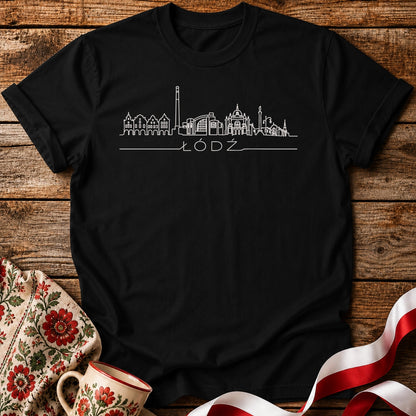 Łódź Minimal Skyline Polish City Unisex T-Shirt