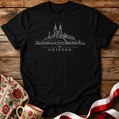 Gniezno Minimal Skyline Polish City Unisex T-Shirt