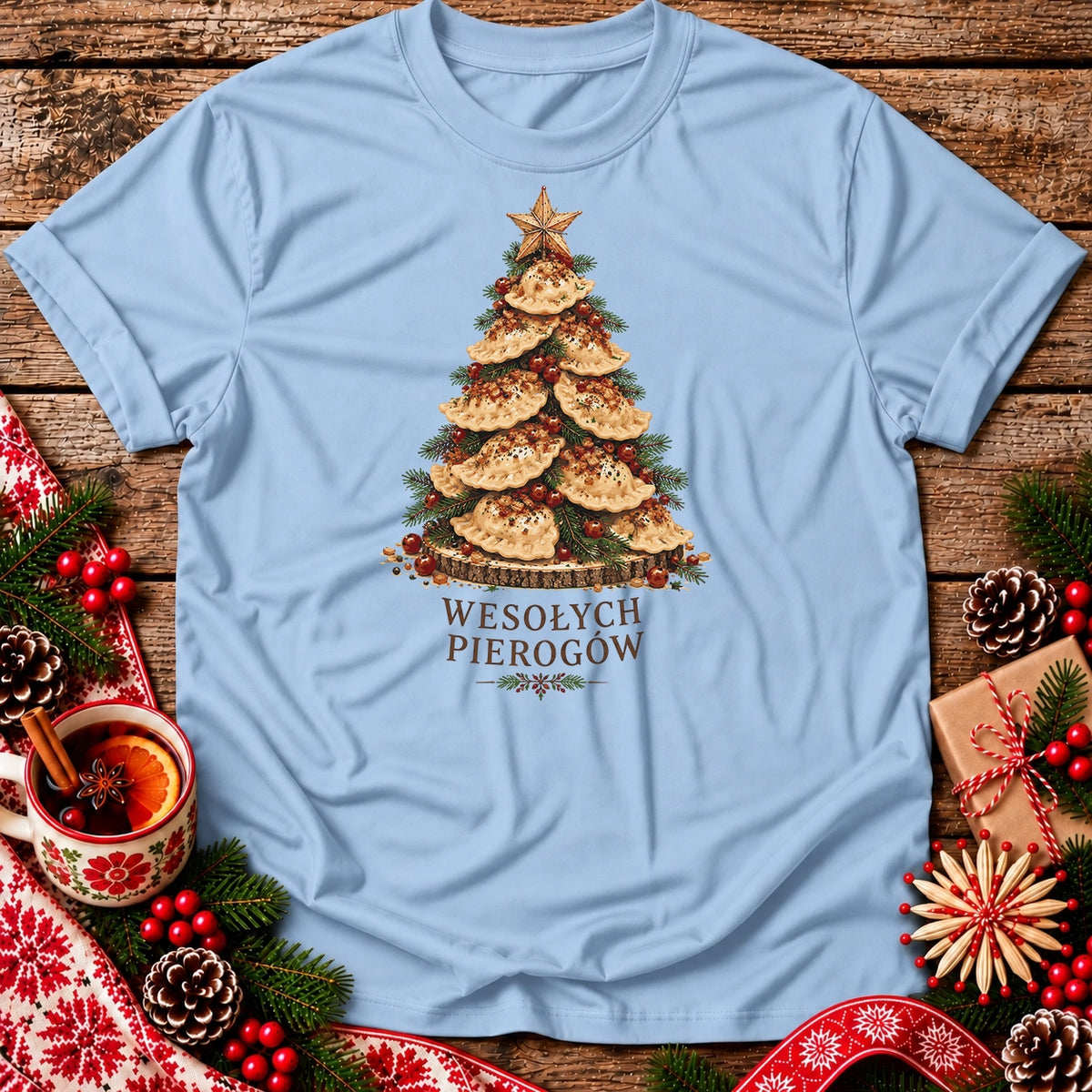Wesołych Pierogów Christmas Tree Unisex T-Shirt