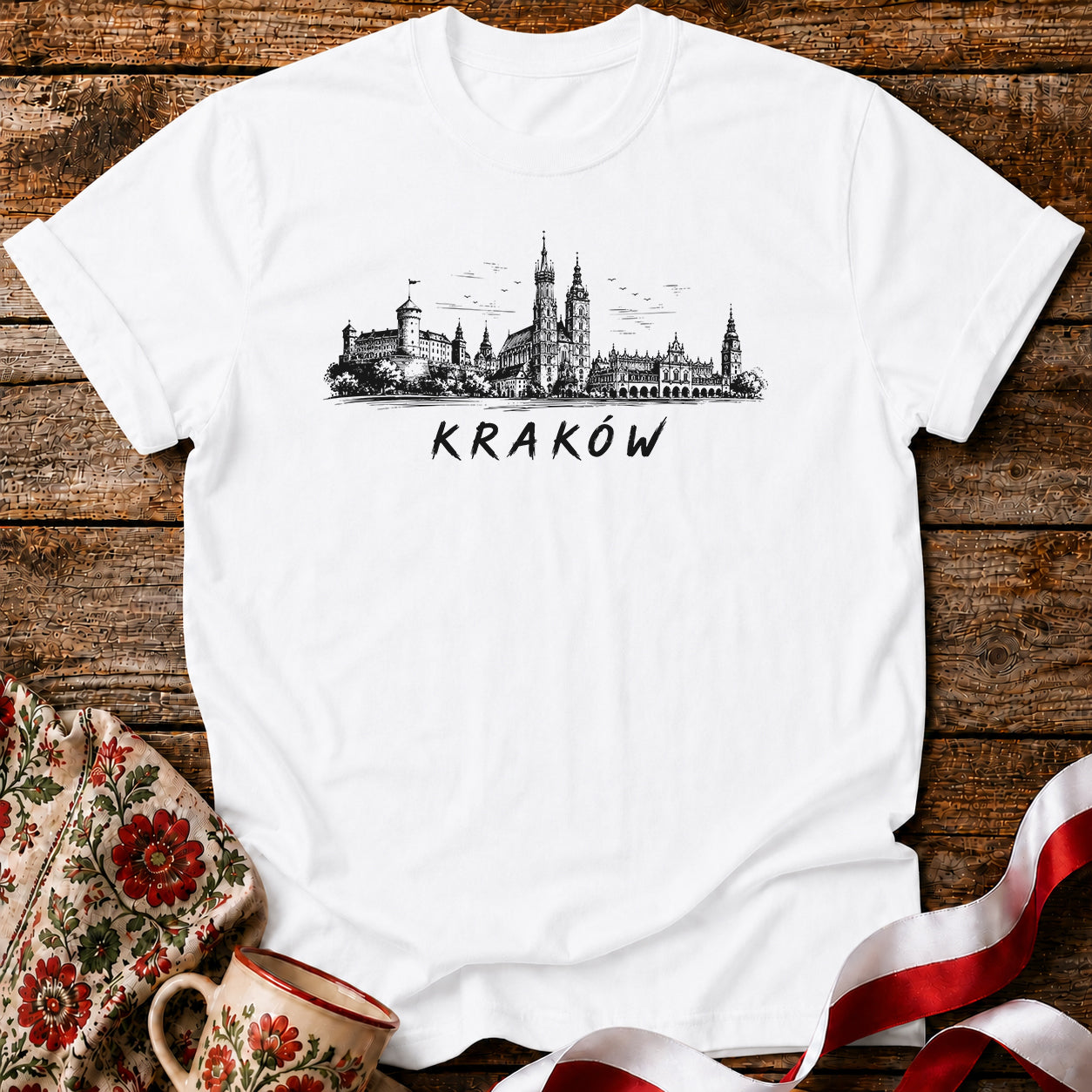 Kraków Skyline Polish City Unisex T-Shirt