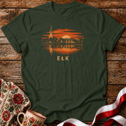 Ełk Sunset Skyline Unisex T-Shirt