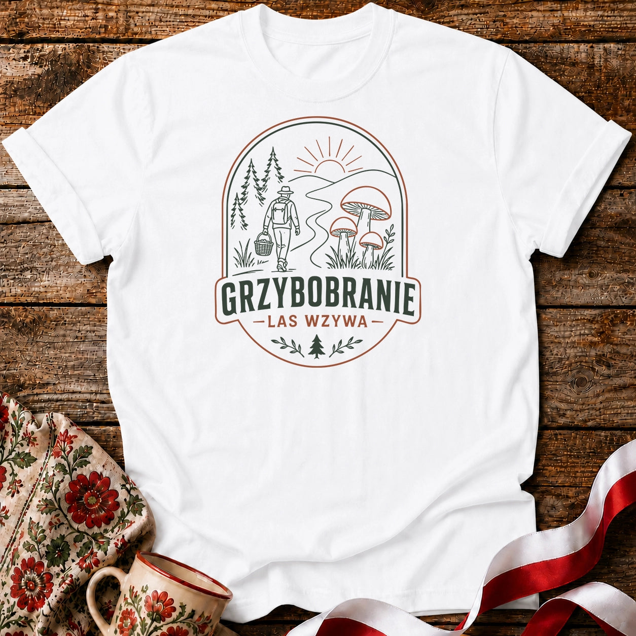 Grzybobranie Las Wzywa Unisex T-Shirt