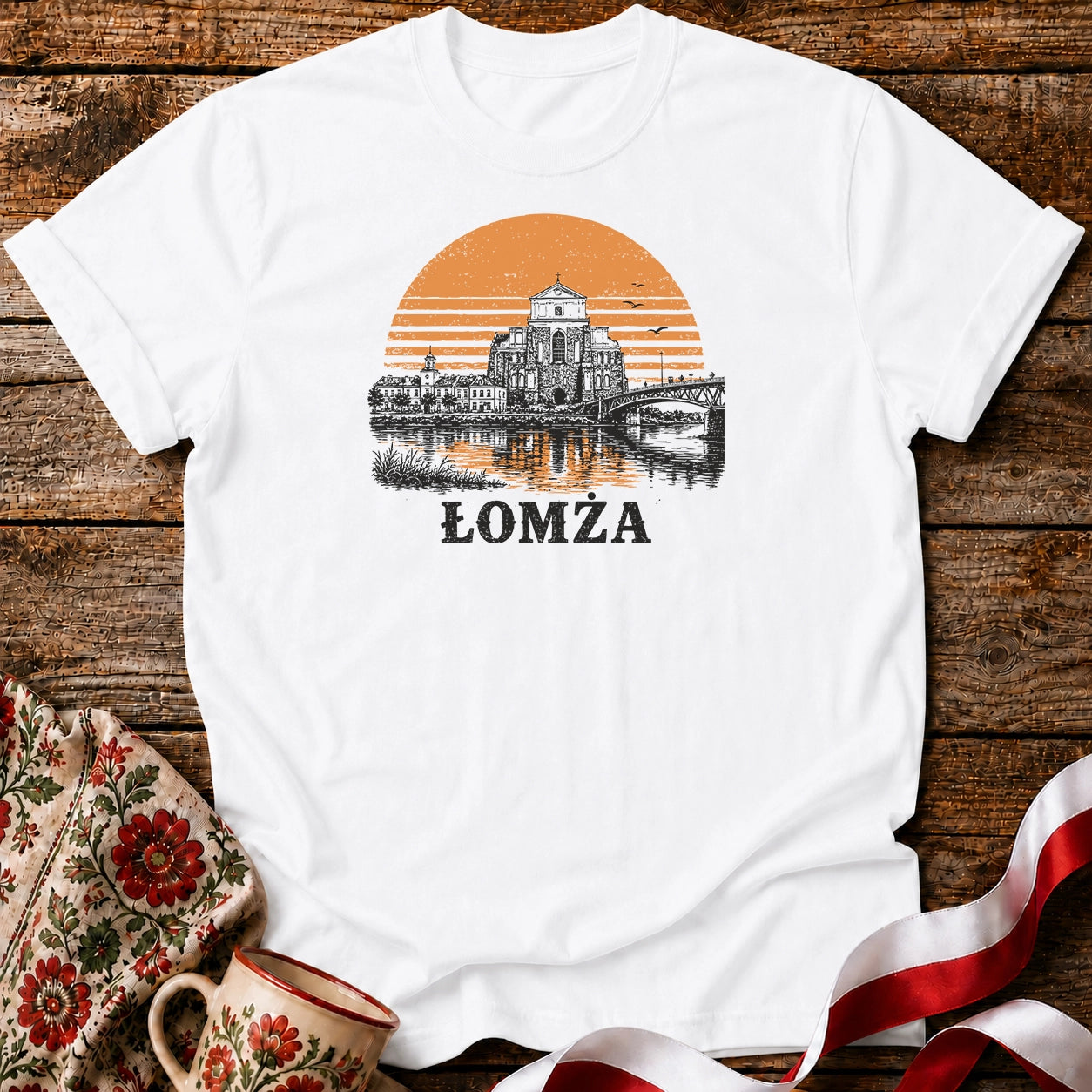 Łomża Riverside Sunset Unisex T-Shirt