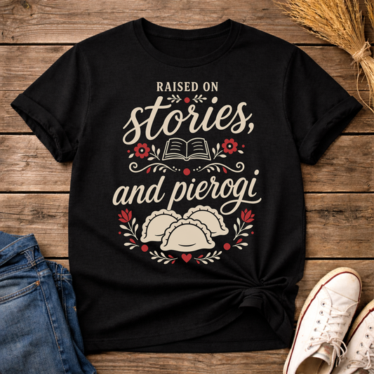 Raised on Stories Pierogi Unisex T-Shirt