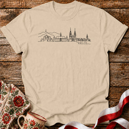 Kielce One-Line Skyline Polish City Unisex T-Shirt