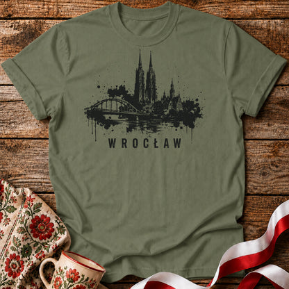 Wrocław Dark Skyline Polish City Unisex T-Shirt