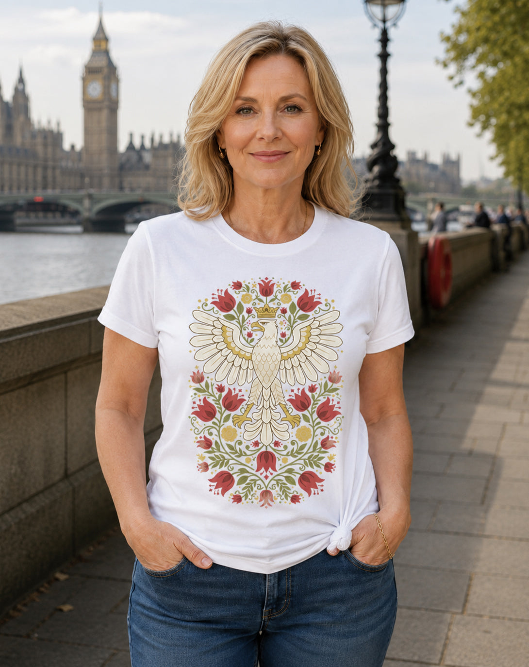 Crowned White Eagle Unisex T-Shirt
