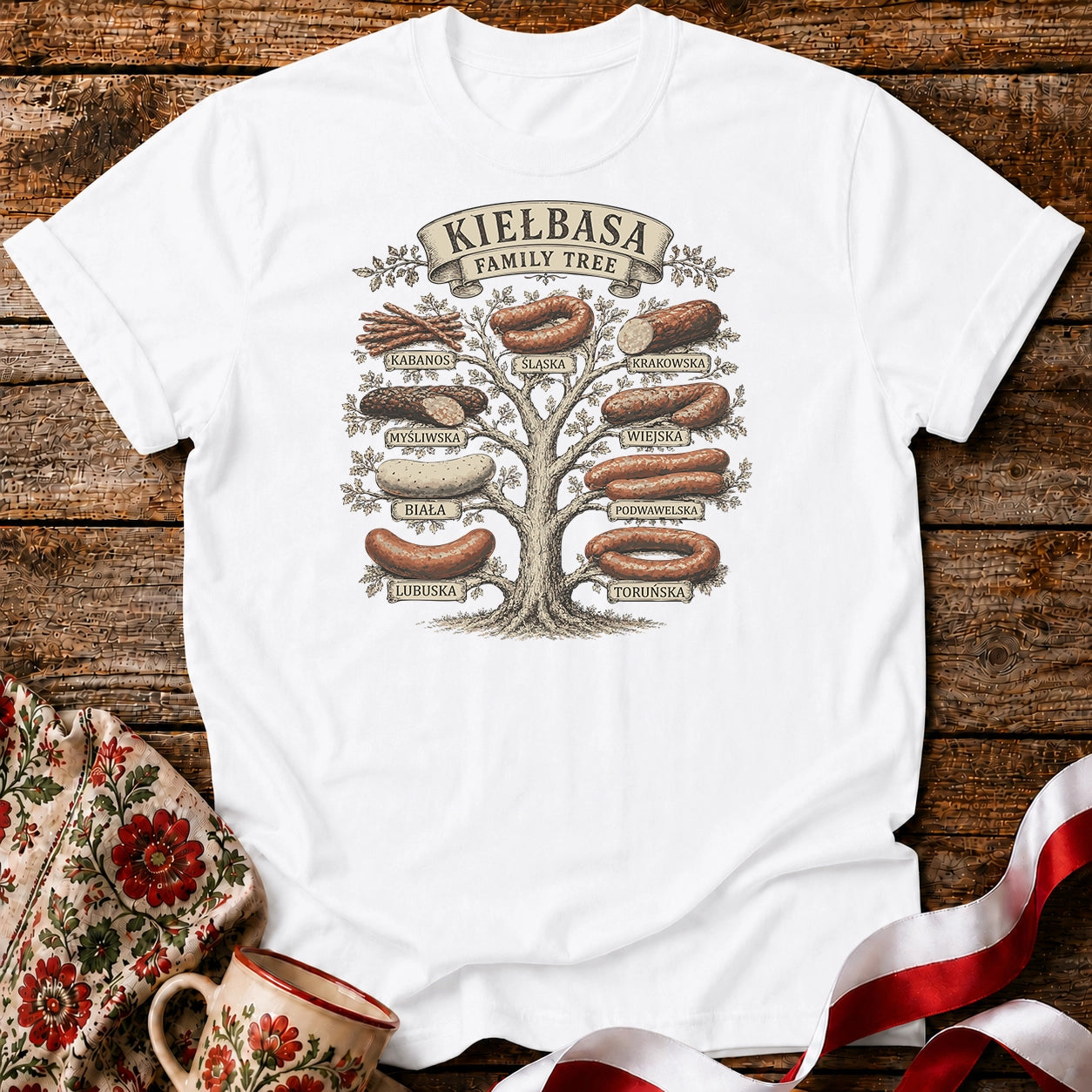Kiełbasa Family Tree Unisex T-Shirt