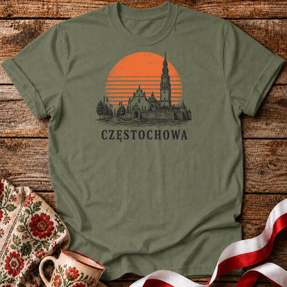 Częstochowa Sunset Skyline Polish City Unisex T-Shirt