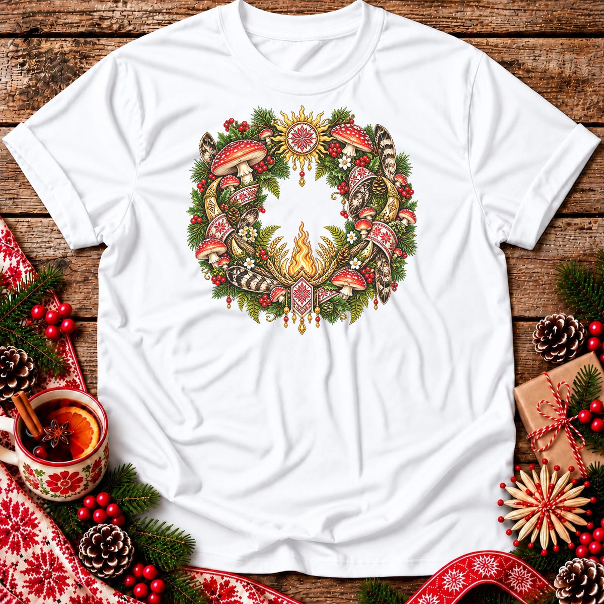 Slavic Christmas Wreath Unisex T-Shirt