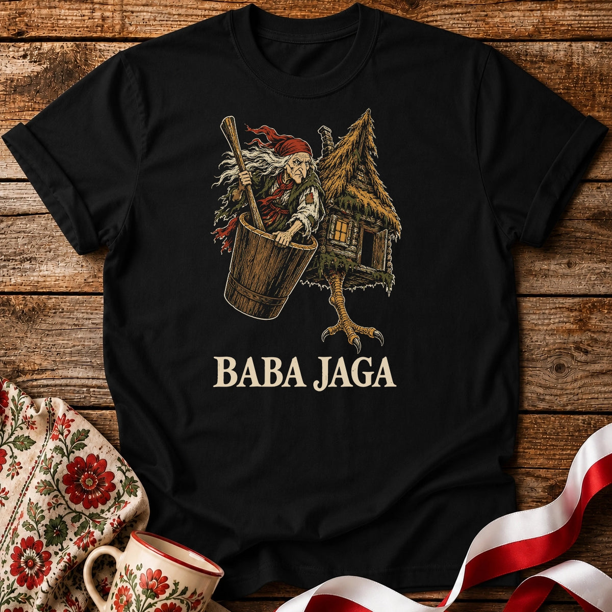 Baba Jaga Flying Hut Unisex T-Shirt