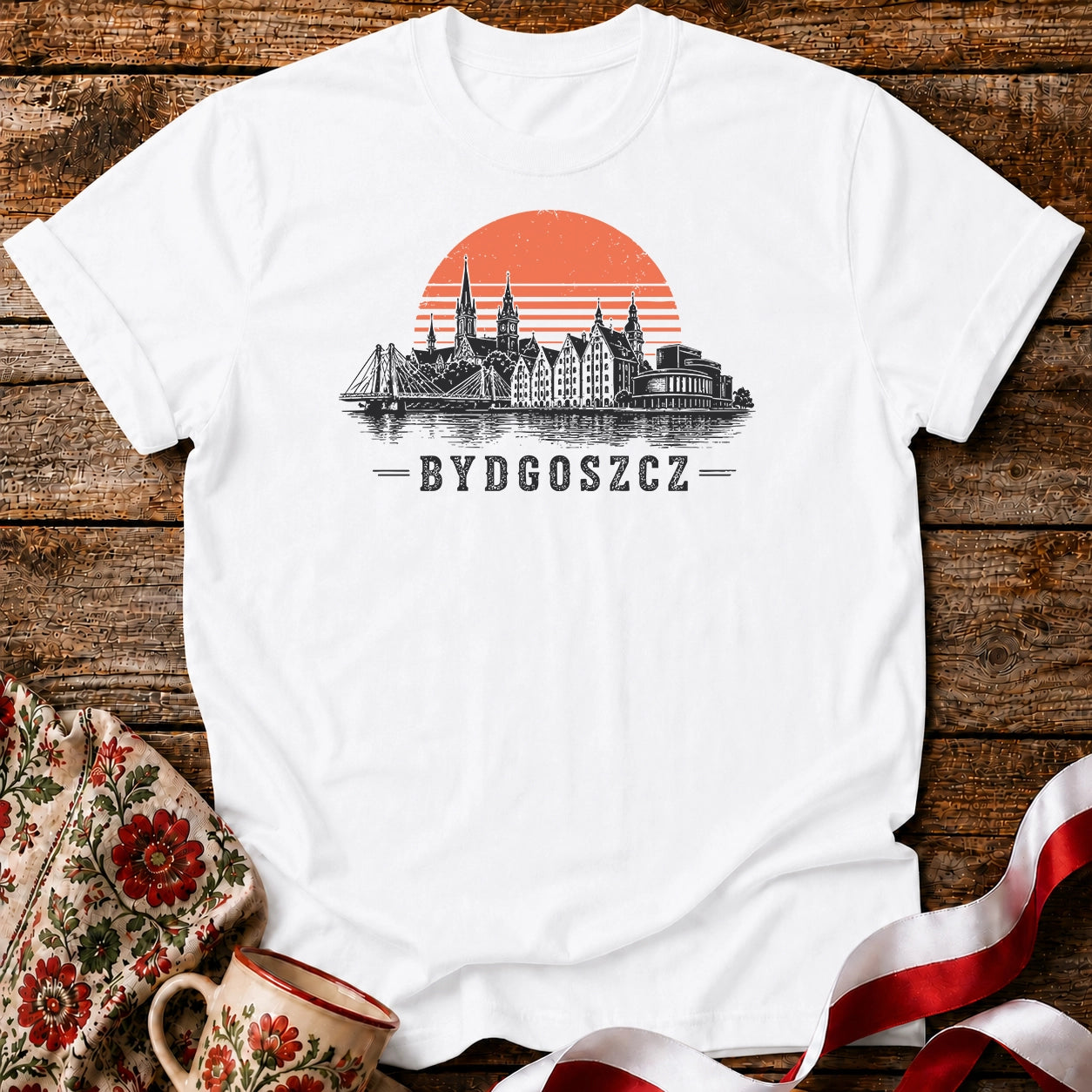 Bydgoszcz Sunset Skyline Polish City Unisex T-Shirt