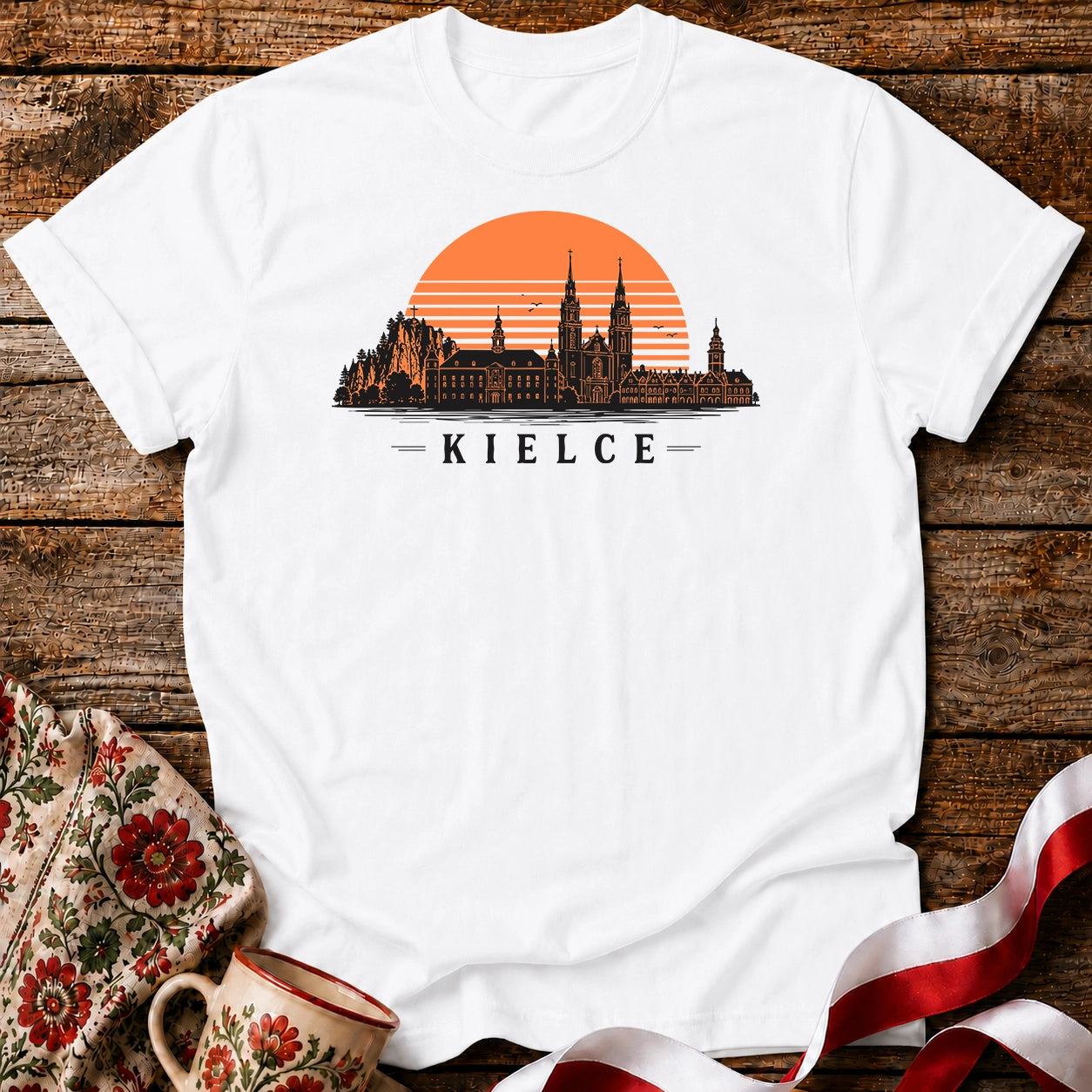 Kielce Sunset Skyline Polish City Unisex T-Shirt