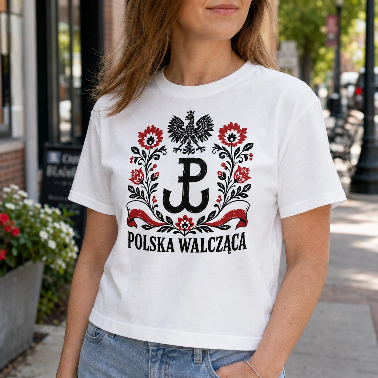 Polska Walcząca Folk Women’s Heavyweight Boxy Tee