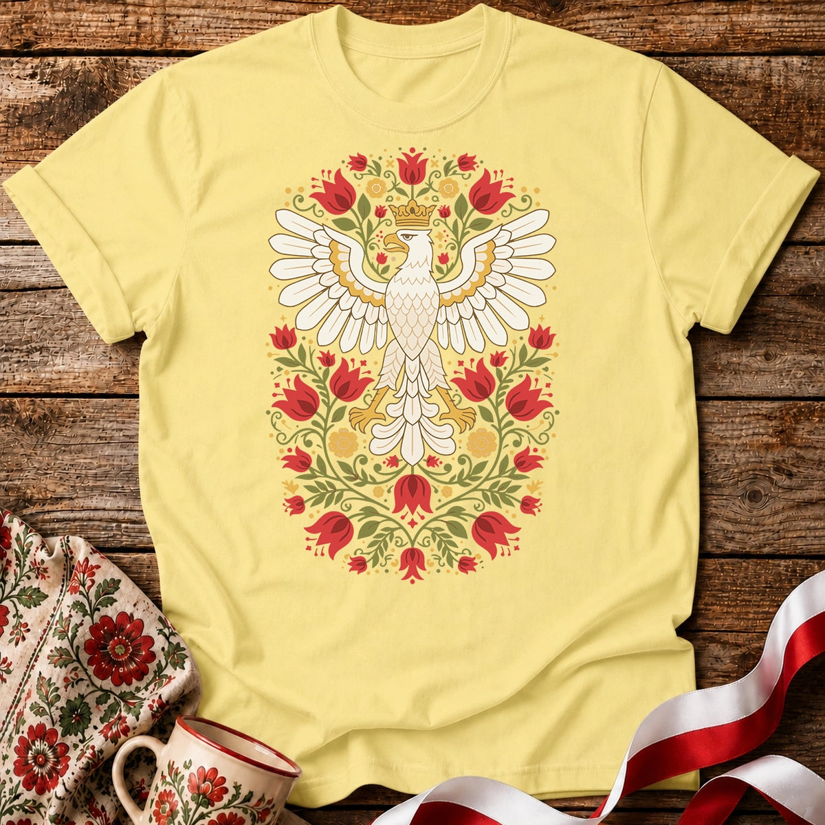 Crowned White Eagle Unisex T-Shirt